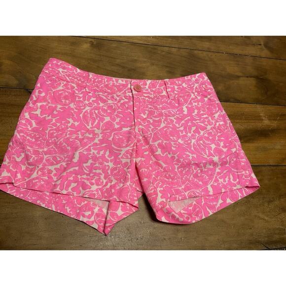 Lilly Pulitzer Womens Callahan Hot Pink Shorts Size 2 - Picture 3 of 11